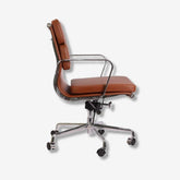 Magical Comfort Eames Soft Pad Office Chair EA 217 - Low Back Seat | Tan Brown Leather